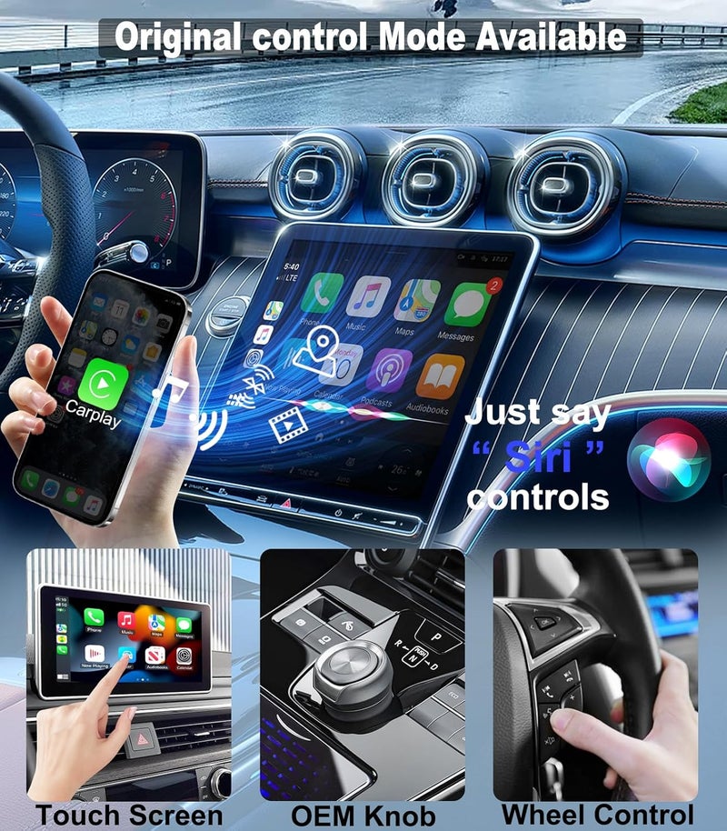 THANDBLE Wireless CarPlay Adapter for iPhone (2025 Upgrade) Converts Wired to Wireless Car Play Adapter, Mini Size Plug and Play, Compatible with iOS 10+ & OTA Updates - Black - Image 3